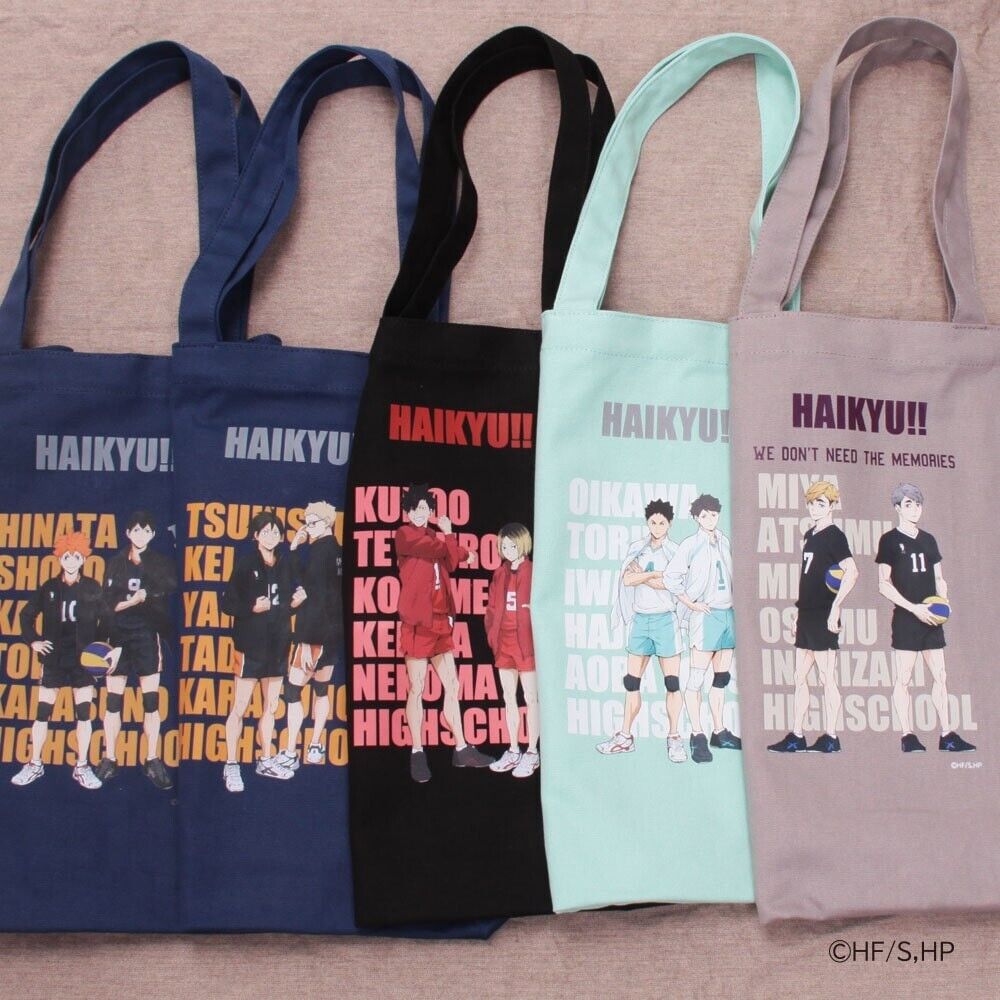 Haikyuu!! Haikyu Karasuno Shoyo Hinata & Tobio Kageyama Tote Bag Navy Canvas