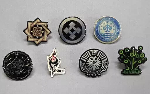 K RETURN OF KINGS Metal Lapel Pins Complete 7 Set Japan