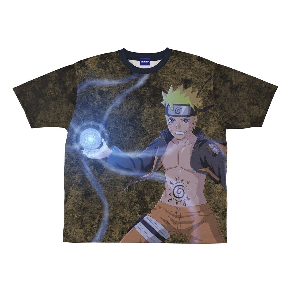 Naruto Shippuden Uzumaki Full Graphic T-shirt XL Size Unisex Japan Limited