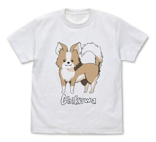 Yuru Camp Chikuwa Dog T-shirt White L Size Japan Limited Cosplay