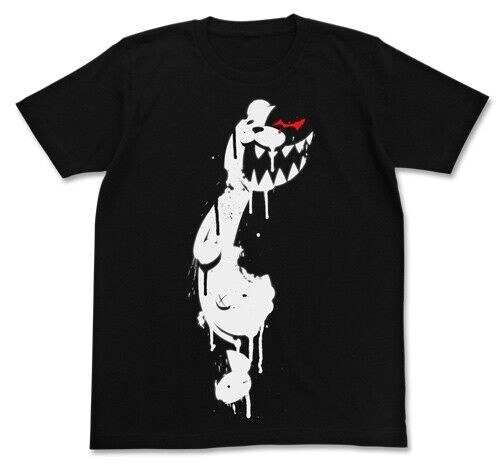 Danganronpa Monokuma Stencil T-shirt Black L Size Japan Limited Cosplay