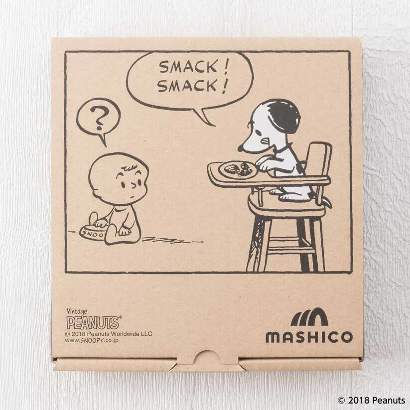 Peanuts Snoopy MOON Dish Plate 17cm Pottery MASHICO Japan