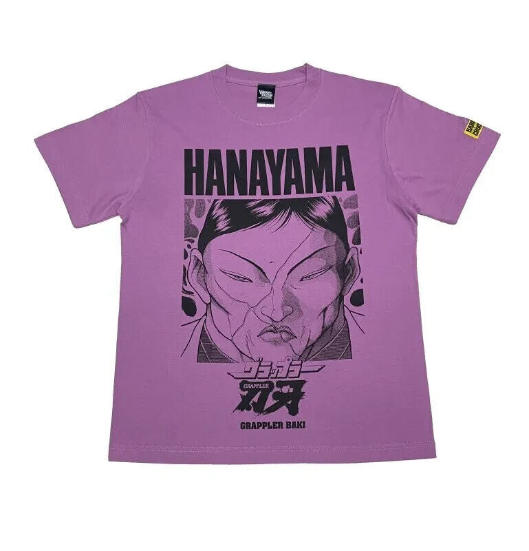 Baki the Grappler 30th Anniversary Exhibition Kaoru Hanayama T-shirt Lavender XL