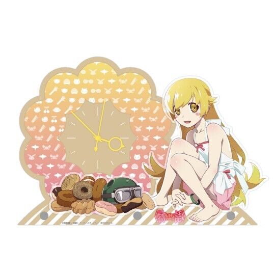 Monogatari Series Bakemonogatari Shinobu Oshino Acrylic Clock Desktop Shaft