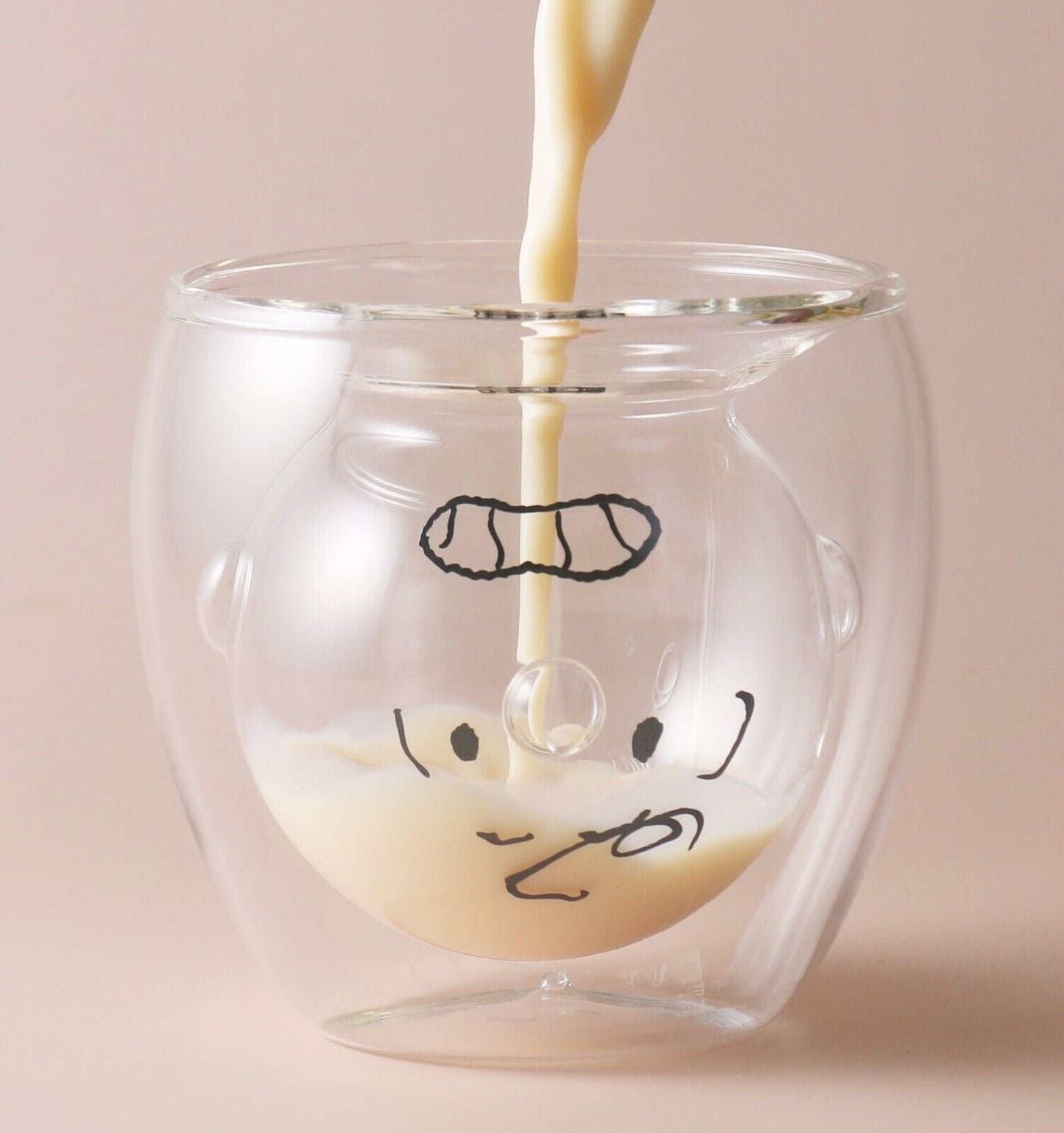 Peanuts Snoopy Charlie Brown Mad Double Wall Glass Tumblr Cup 180ml Japan LTD