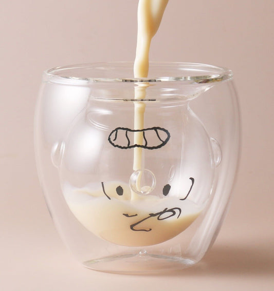 Peanuts Snoopy Charlie Brown Mad Double Wall Glass Tumblr Cup 180ml Japan LTD