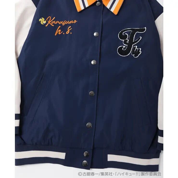 Haikyuu!! Haikyu Karasuno Crow College Jacket Navy M Size Unisex Japan Cosplay