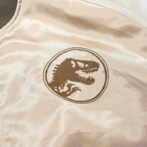 Jurassic World Satin Jacket Embroidery Sukajan L Size Unisex Japan Limited