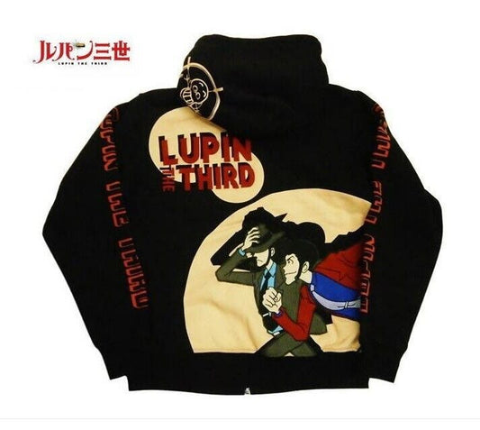 Lupin III the 3rd Third Daisuke Jigen Hoodie Black XL Size Japan Limited