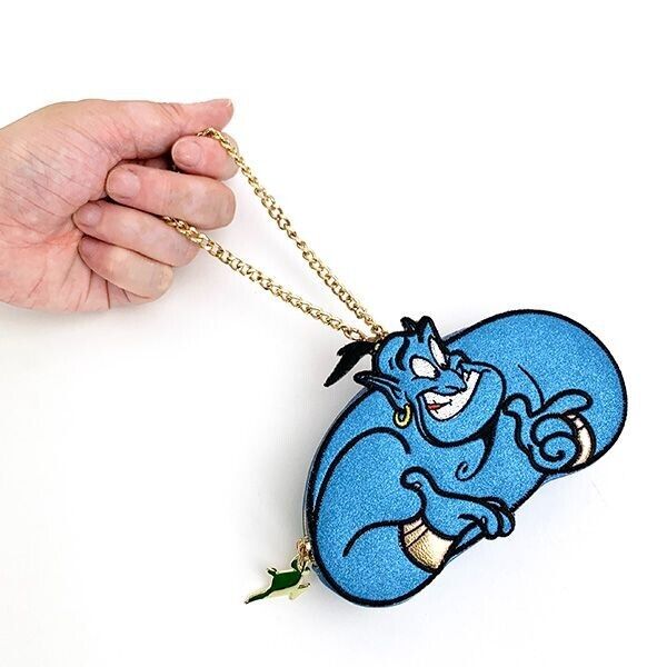 Disney Aladdin Genie Diecut Pouch Case Bag Charm Japan Limited