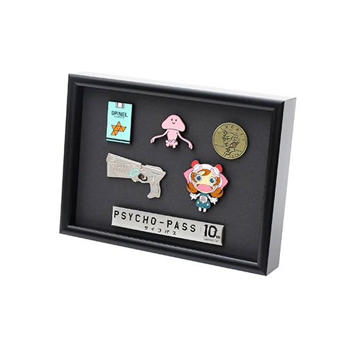 PSYCHO-PASS 10th Anniversary Lapel Pins Set w/ Frame Japan