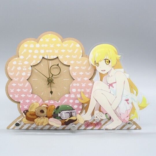 Monogatari Series Bakemonogatari Shinobu Oshino Acrylic Clock Desktop Shaft