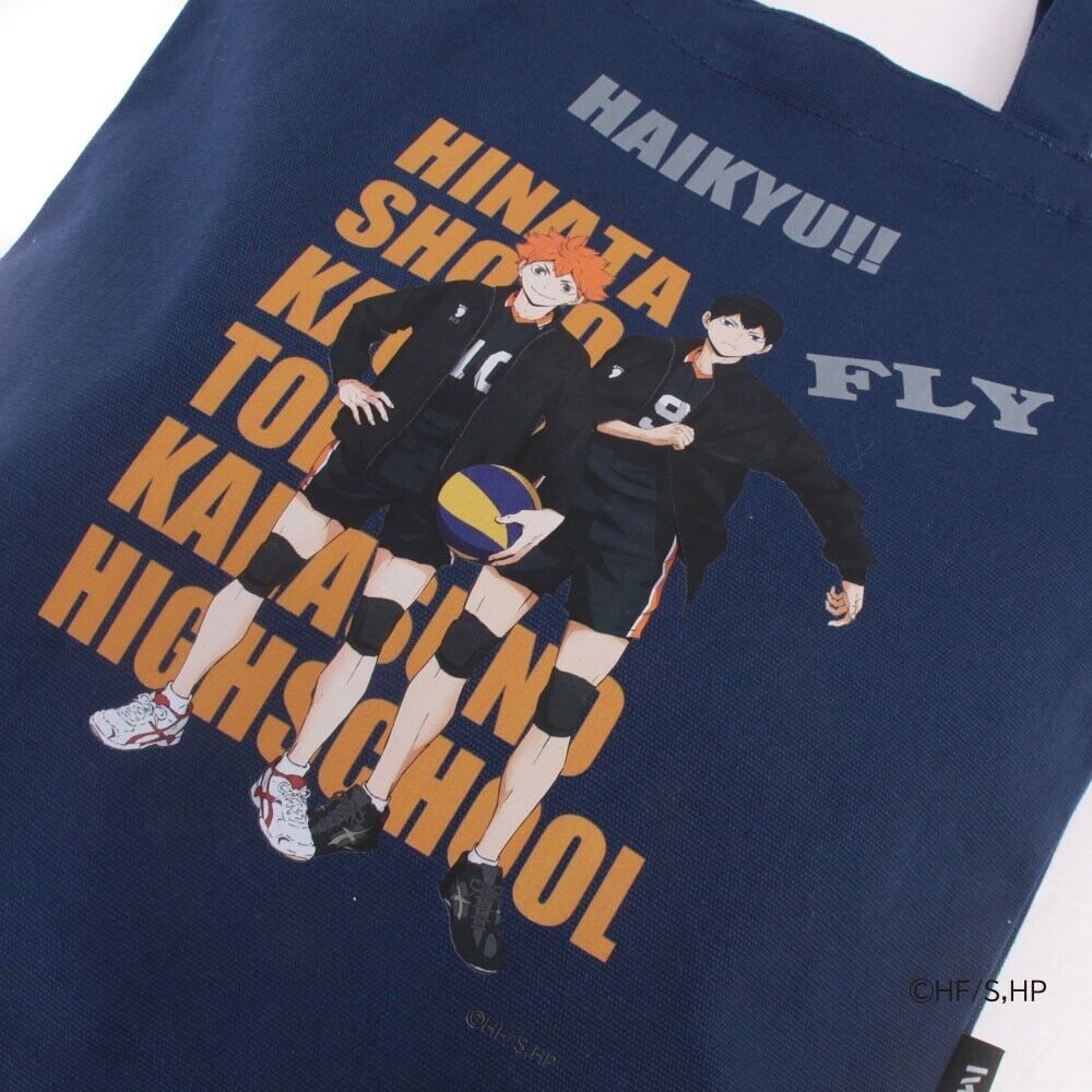 Haikyuu!! Haikyu Karasuno Shoyo Hinata & Tobio Kageyama Tote Bag Navy Canvas