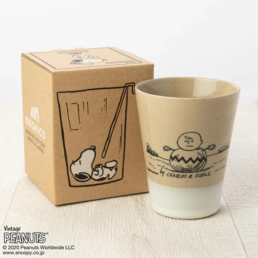 Peanuts 70th Anniversary Charlie Brown Snowman Tumblr Cup White 190ml MASHICO