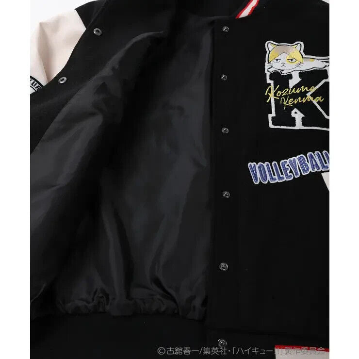 Haikyuu!! Haikyu Nekoma Kenma Kozume Tetsuro Kuroo Stadium Varsity Jacket M Size