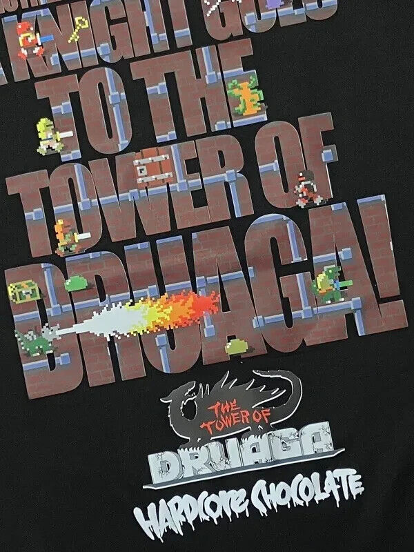 The Tower of Druaga T-shirt Black L Size Namco Japan Videogame