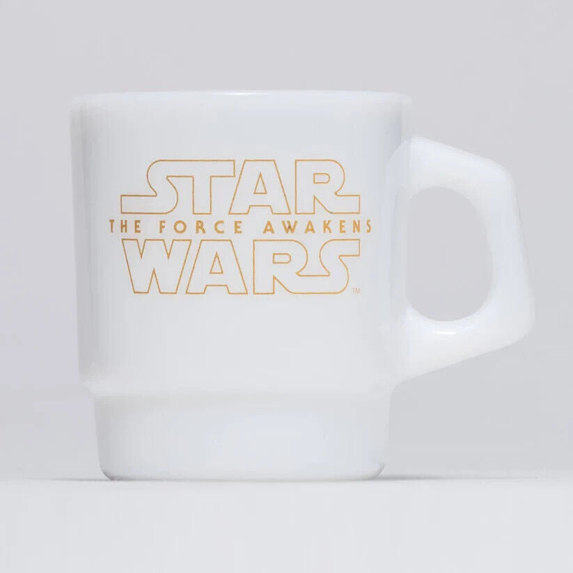 Fire-King Star Wars BB-8 Stacking Mug Cup 215ml Milk White Glass Japan