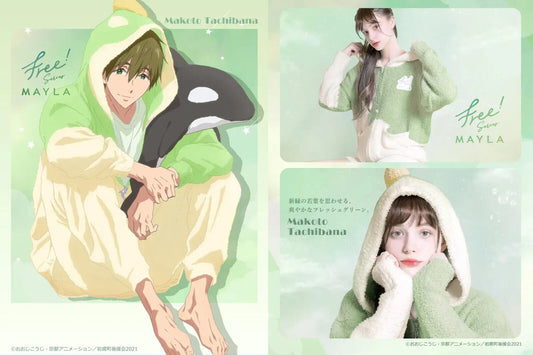 Free! Makoto Tachibana Lougewear Hoodie & Short Pants Set Kyoto Animation Japan