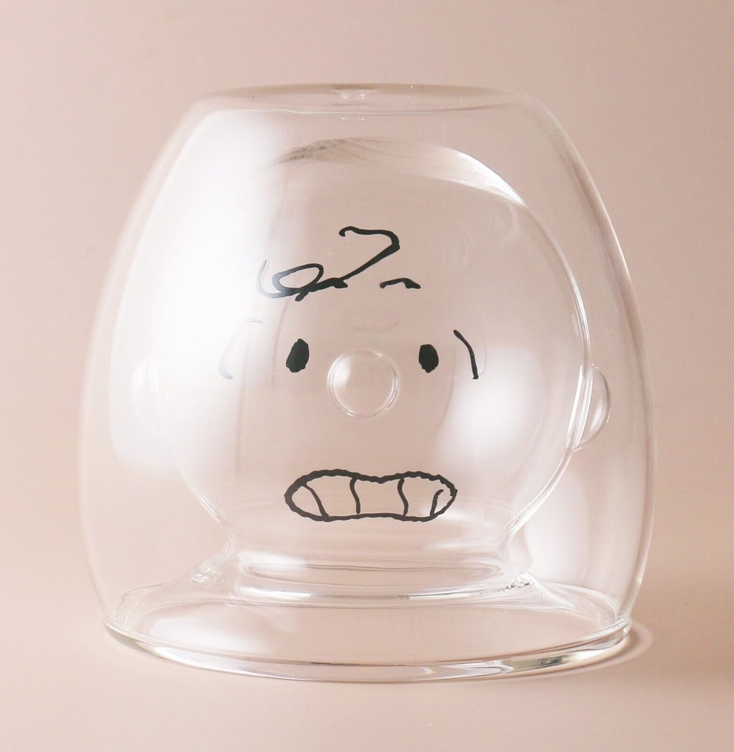 Peanuts Snoopy Charlie Brown Mad Double Wall Glass Tumblr Cup 180ml Japan LTD