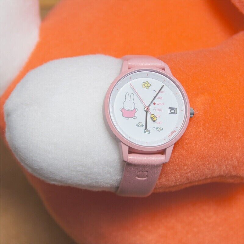 Miffy Wrist Watch Calendar Spring Day Date Quartz Japan Limited