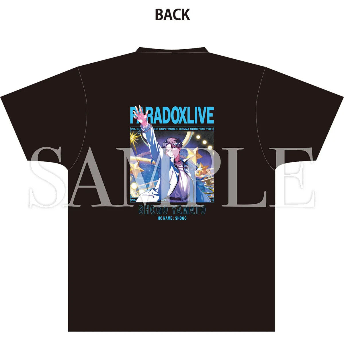 Paradox Live VISTY Shogo Yamato Phantometal T-shirt Back Print Unisex Japan LTD