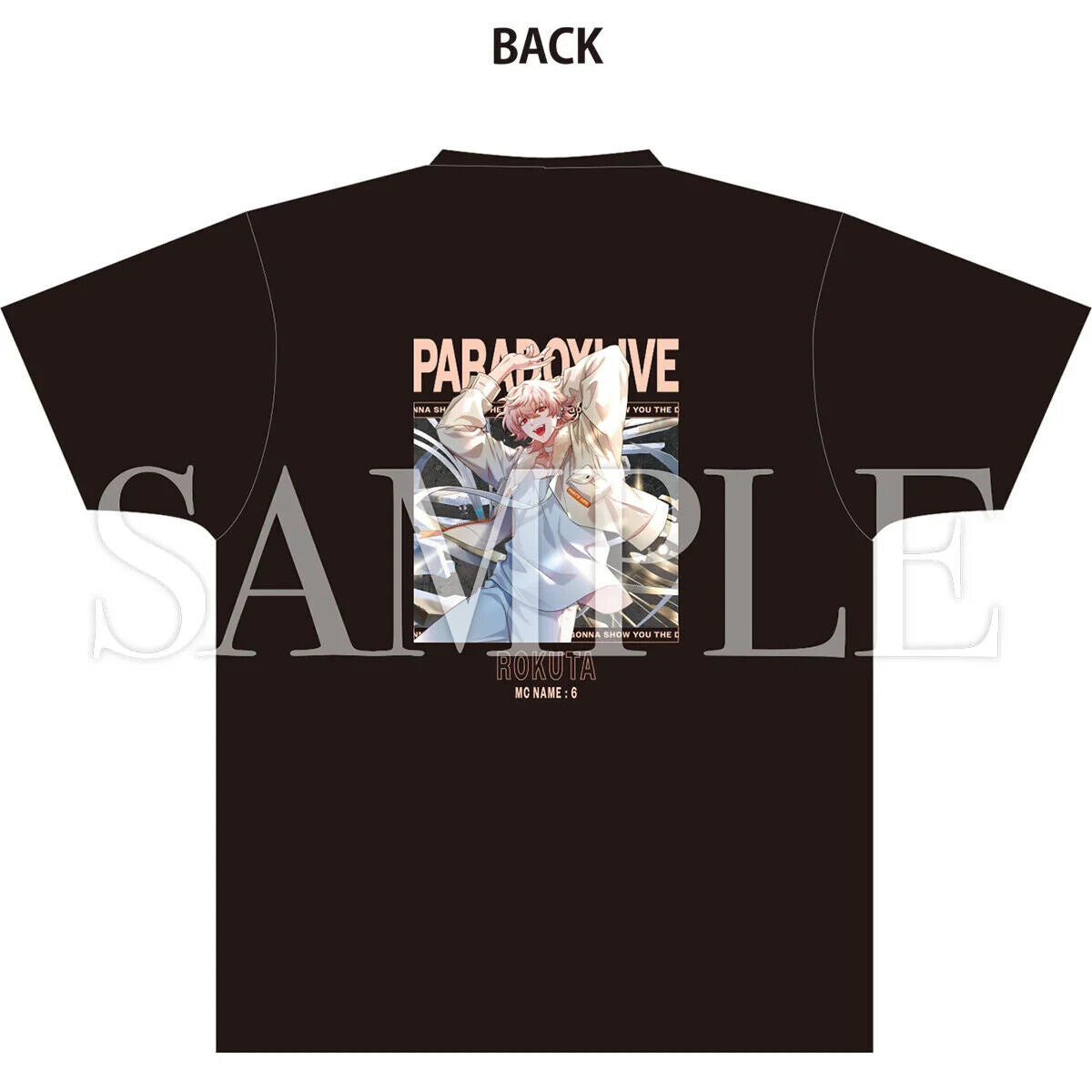 Paradox Live 1Nm8 Rokuta Phantometal T-shirt Back Print Unisex Japan Limited