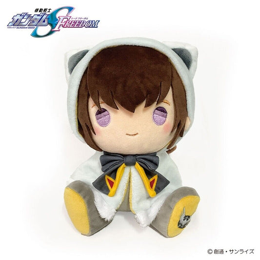 Mobile Suit Gundam SEED Freedom Kira Yamato Furry Plush Doll 20cm Kemopon