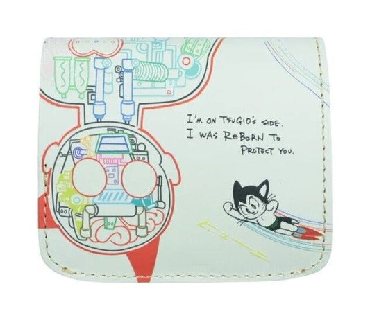 Astro Boy Atom Cat Osamu Tezuka Mini Wallet White Leather Japan Limited