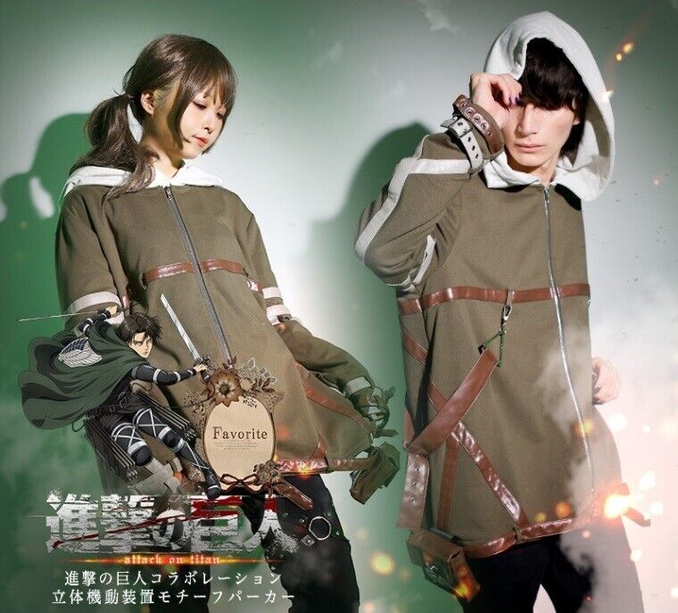 Attack on Titan Final Season Survey Corps 3-D Maneuver Gear Motif Hoodie Cosplay