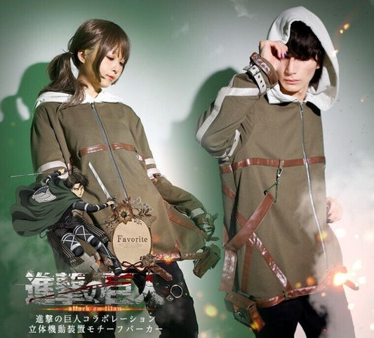 Attack on Titan Final Season Survey Corps 3-D Maneuver Gear Motif Hoodie Cosplay