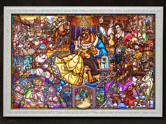 1000pcs Jigsaw Puzzle Beauty and the Beast Story Stained Glass NEW