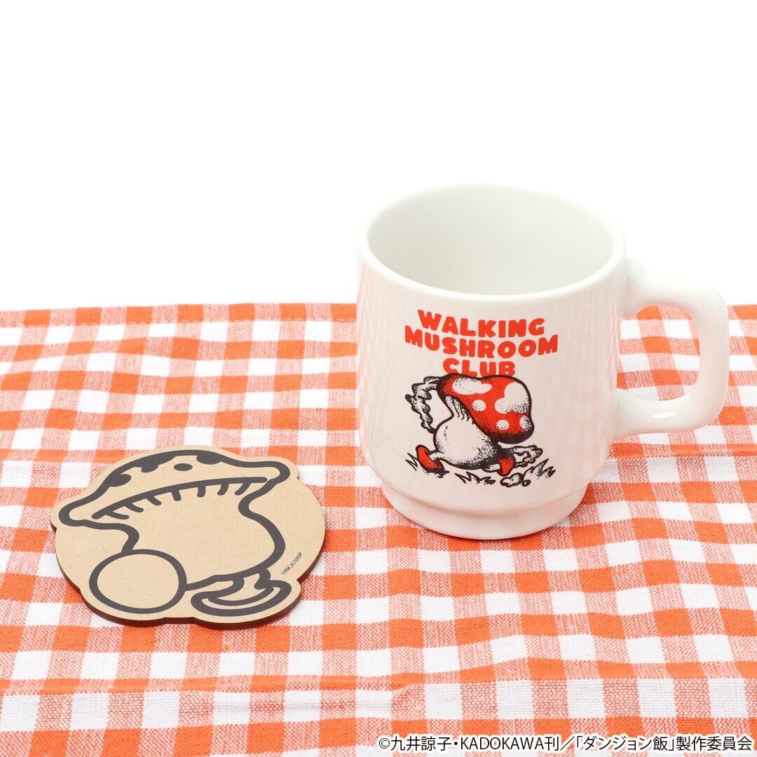 Delicious in Dungeon Walking Mushroom Mug Cup w/ Coaster Japan Limited