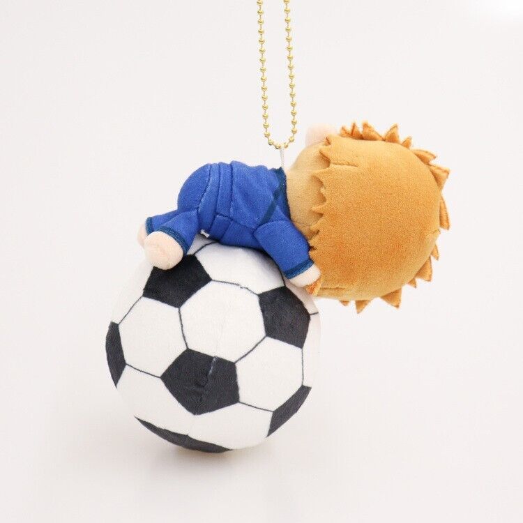 Blue Lock Rensuke Kunigami Soccer Ball Squeeze Mini Plush w/ Ballchain Japan LTD