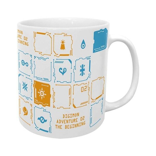 Digimon Adventure 02 THE BEGINNING Crest Mug Cup Ceramic Toei Japan Limited