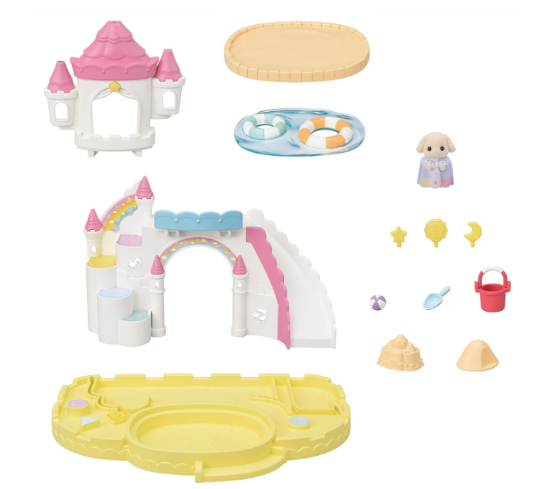 EPOCH S-72 Sylvanian Families Castle sandbox and pool set flora rabbit 2023 NEW