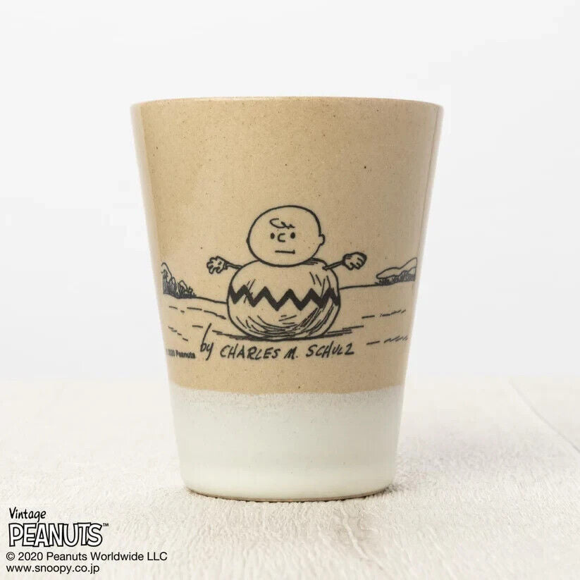 Peanuts 70th Anniversary Charlie Brown Snowman Tumblr Cup White 190ml MASHICO