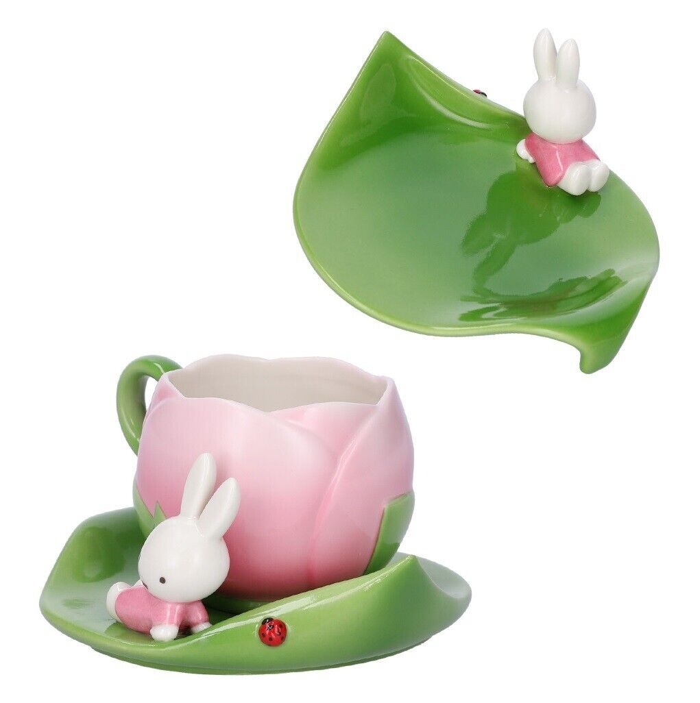 Miffy Flower Tulip Cup & Saicer Porcelain Japan Limited