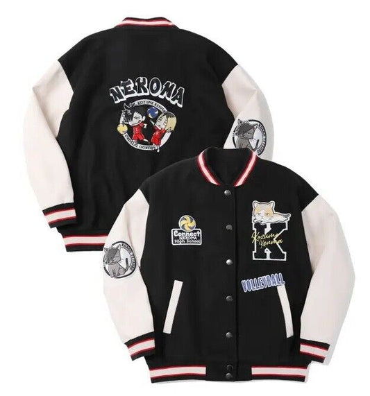 Haikyuu!! Haikyu Nekoma Kenma Kozume Tetsuro Kuroo Stadium Varsity Jacket M Size