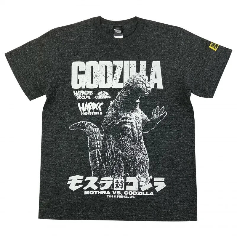 Mothra vs. Godzilla T-shirt Heather Black XL Size Unisex Kaiju Japan Limited