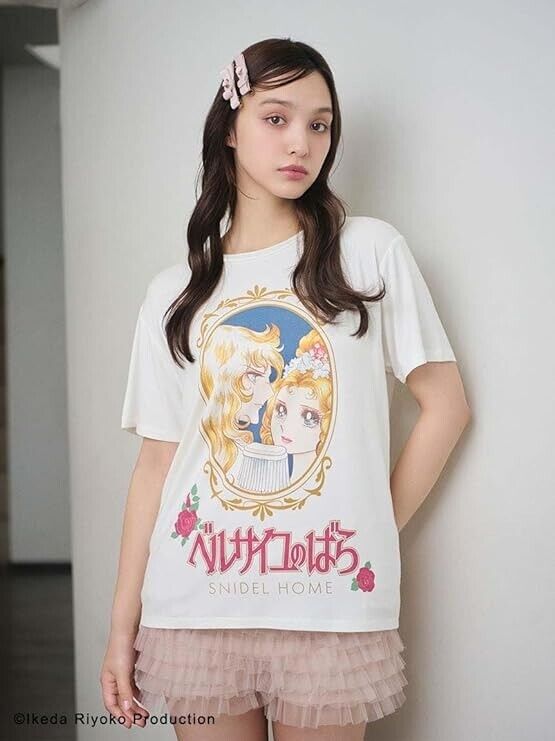 The Rose of Versailles Lady Oscar Marie Antoinette Print T-shirt White Women