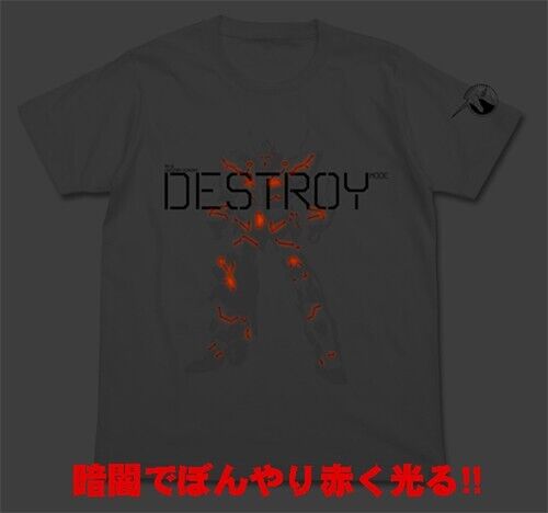 Mobile Suit Gundam Unicorn UC Destroy Mode Luminous T-shirt White L Size Japan