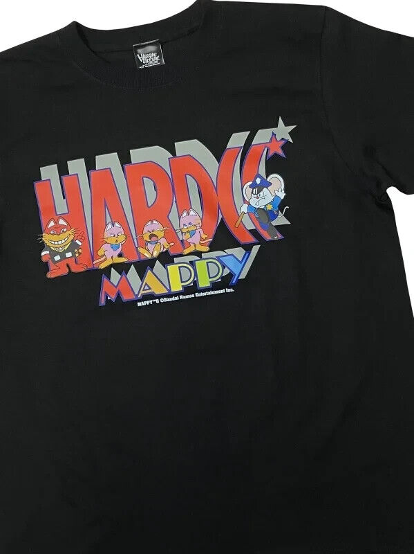 MAPPY T-shirt Black L Size Namco Japan Videogame