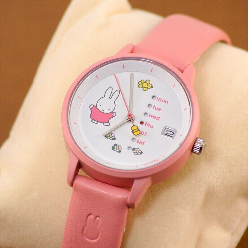 Miffy Wrist Watch Calendar Spring Day Date Quartz Japan Limited