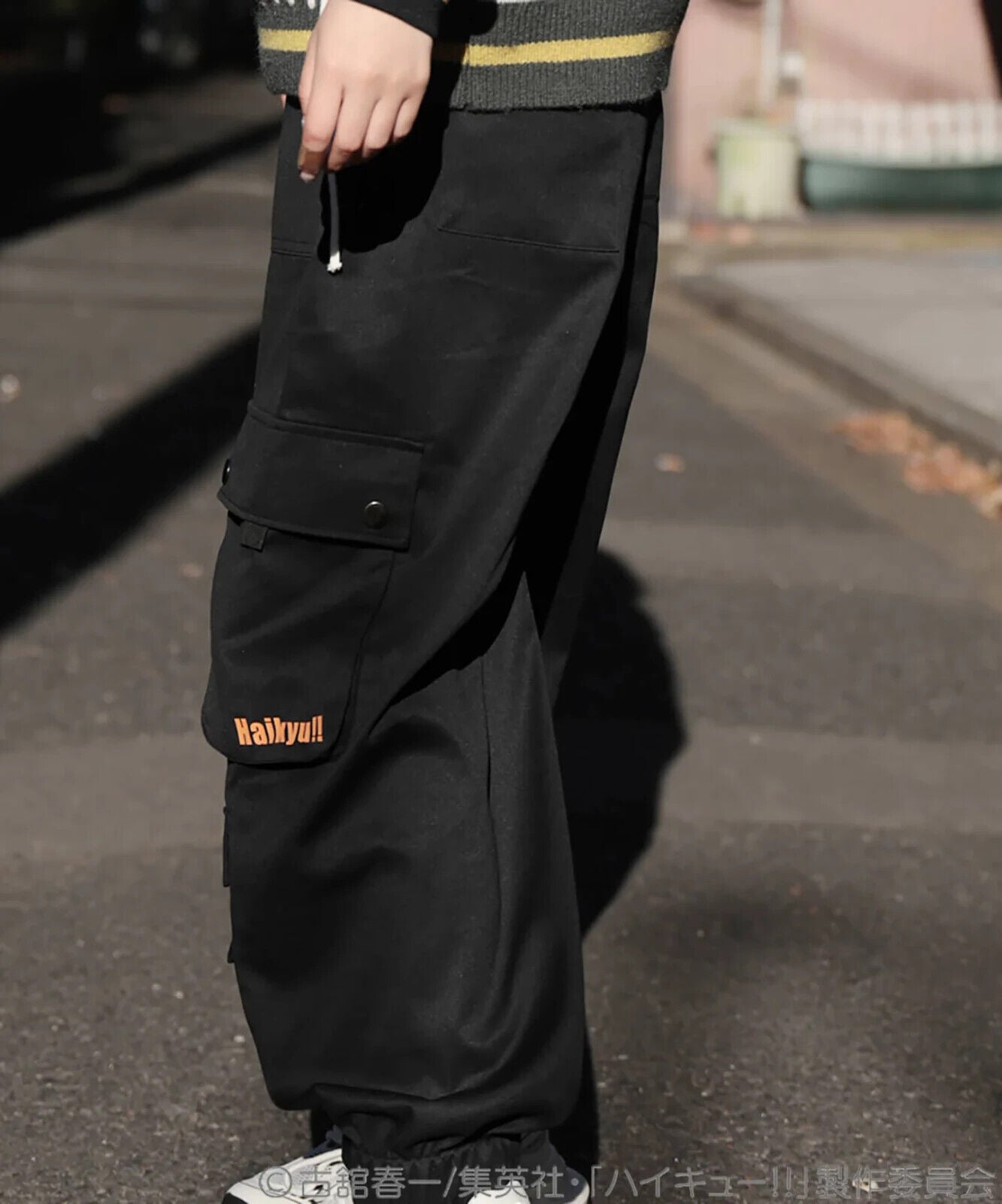 Haikyuu!! Haikyu Nekoma Kuroo Kenma Cargo Pants Black L Size Unisex Cosplay