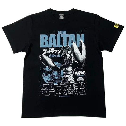 Ultraman Kaiju Alien Baltan T-shirt Black XL Size Unisex Tokusatsu Sci-Fi Japan