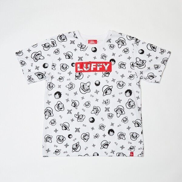 ONE PIECE Monkey D Luffy POP Patterned All Over T-shirt L Size Unisex Japan LTD