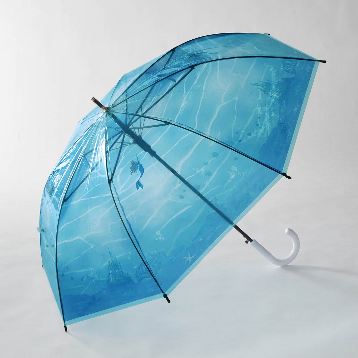 Disney Princess Little Mermaid Ariel Ocean Plastic Vinyl Umbrella Adult Size