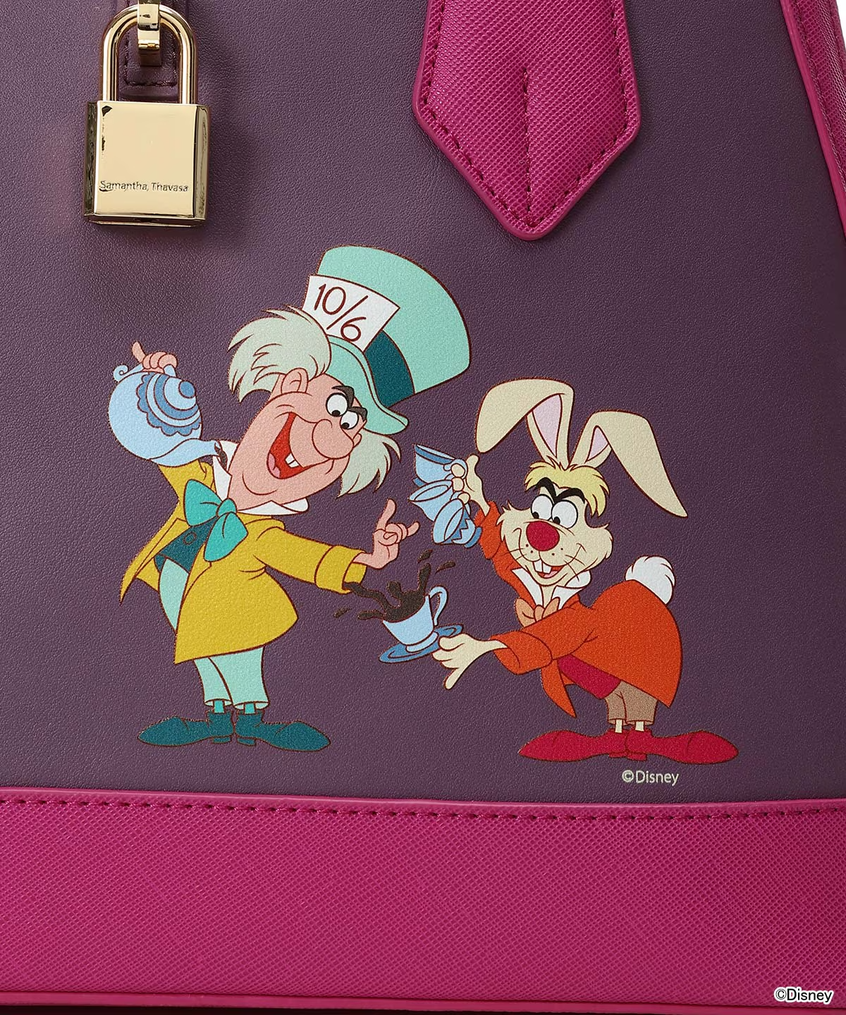 Disney 100th Anniv Alice in Wonderland Mad Hatter March Hare 2way Shoulder Bag