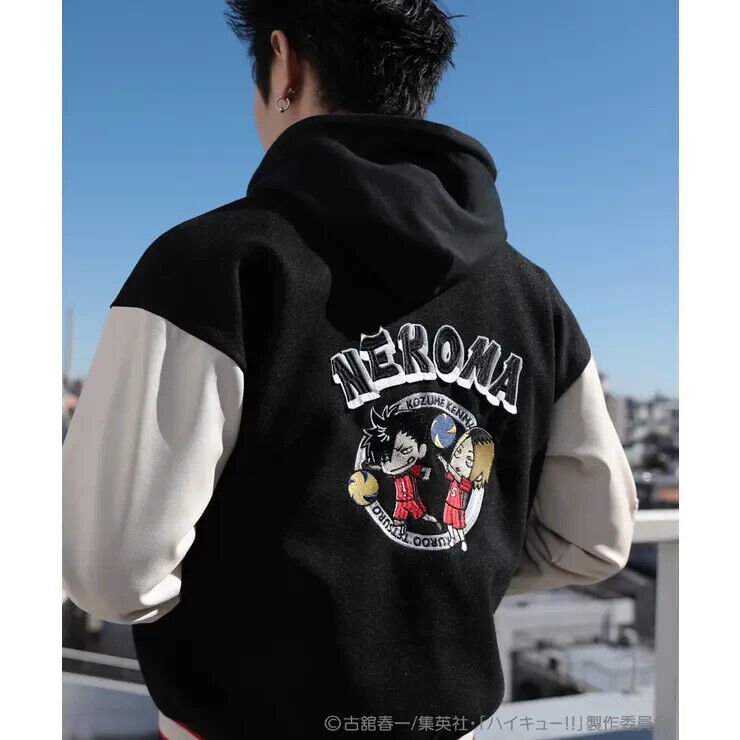 Haikyuu!! Haikyu Nekoma Kenma Kozume Tetsuro Kuroo Stadium Varsity Jacket M Size