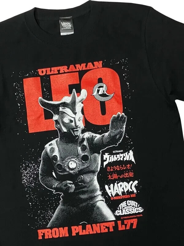 Ultraman Leo T-shirt Black L Size Unisex Tokusatsu Sci-Fi Tsuburaya Japan